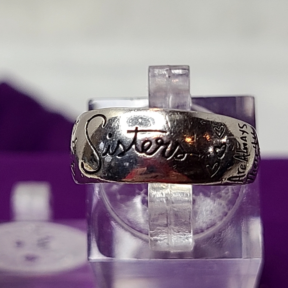 Sisters Graffti Sterling Silver Band